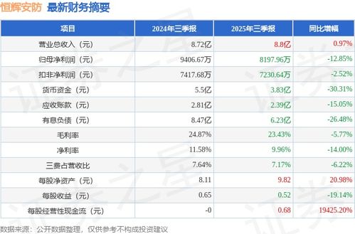 恒輝安防2025年三季報簡析 增收不增利，應收賬款高企，安全評價業務引關注